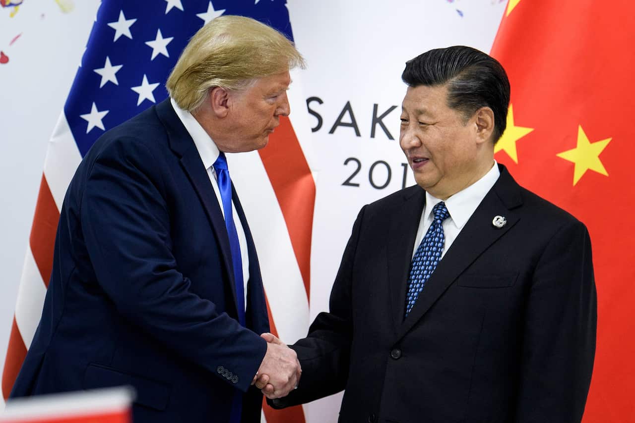 Mr Trump was careful to avoid directly criticising China's President Xi Jinping.