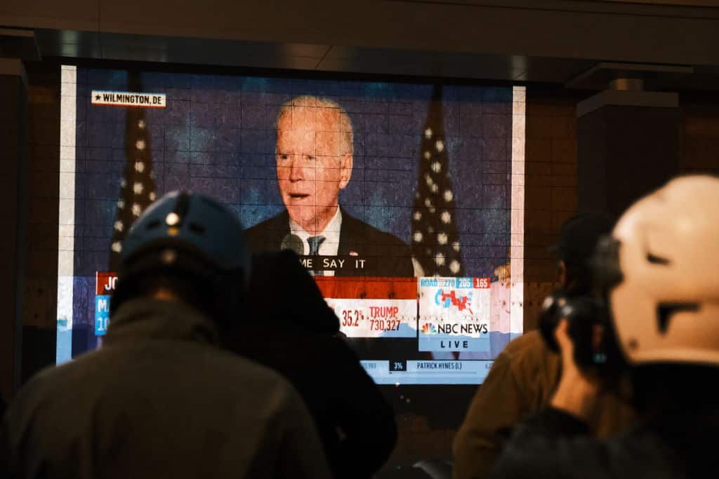 The Biden campaign has issued a statement blasting Donald Trump's speech.