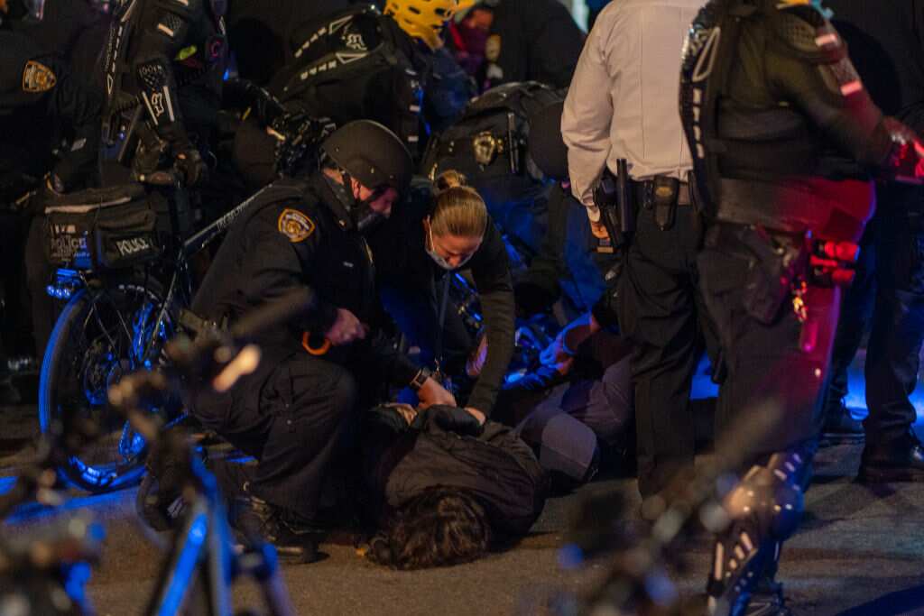 In New York, several arrests have been made after individuals clashed with police during a 'Count Every Vote' rally.
