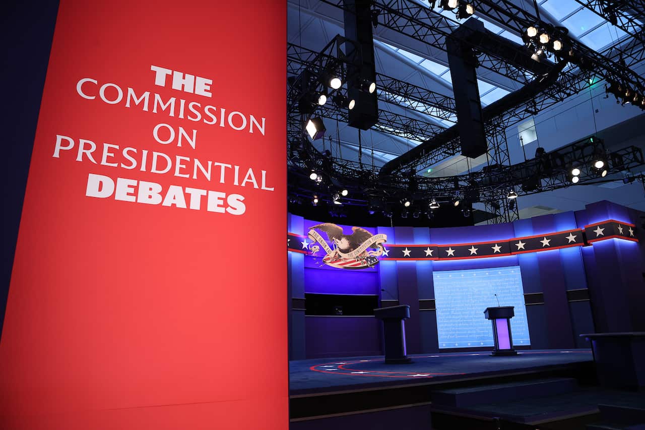 The debate stage is set Donald Trump and Joe Biden to go head to head.
