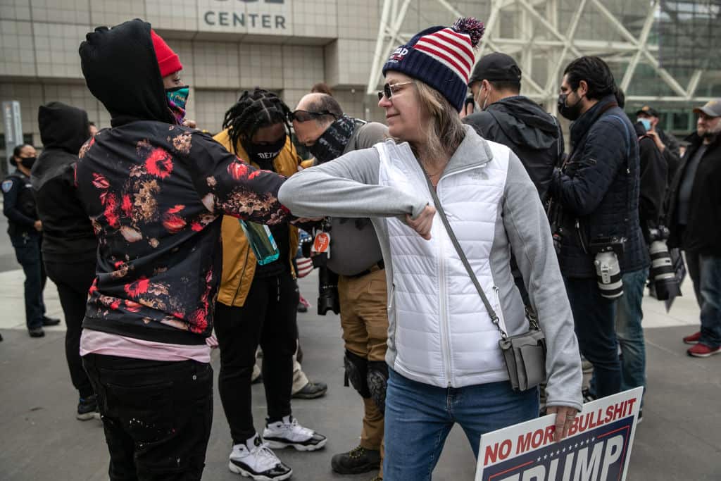 Protests Over Ballot Count In Presidential Election Continue in Michigan
