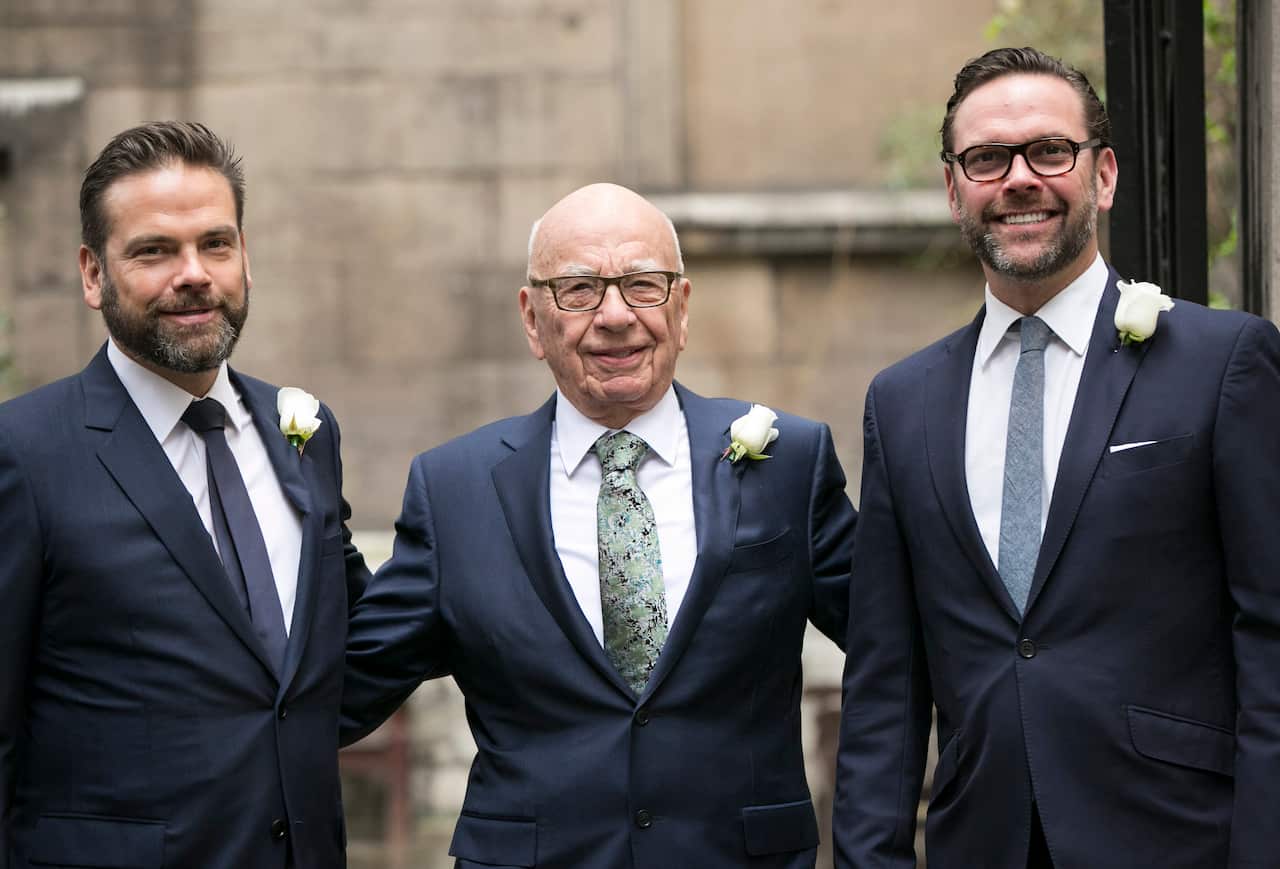 Rupert Murdoch and his son, James.
