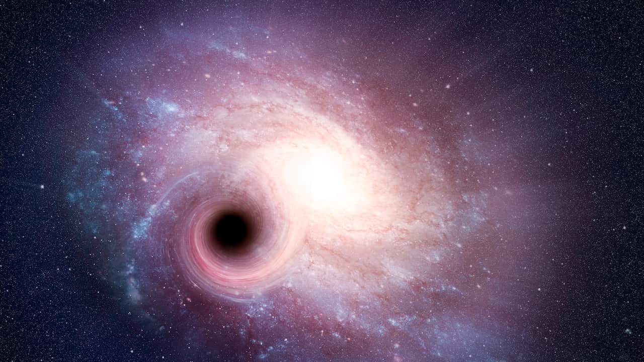 Spiral galaxy and black hole