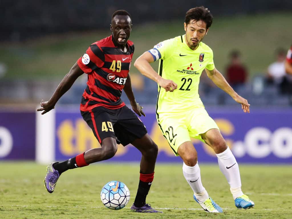 Abraham Majok has come a long way to be signed with the Western Sydney Wanderers.