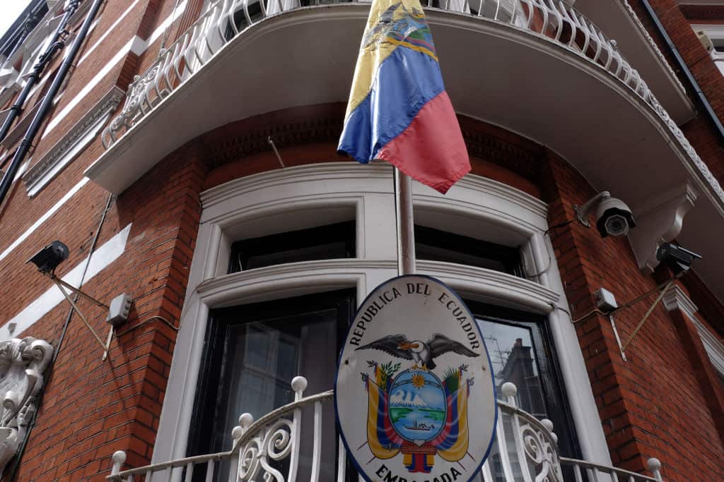 The Ecuadorian embassy will remove additional security measures.