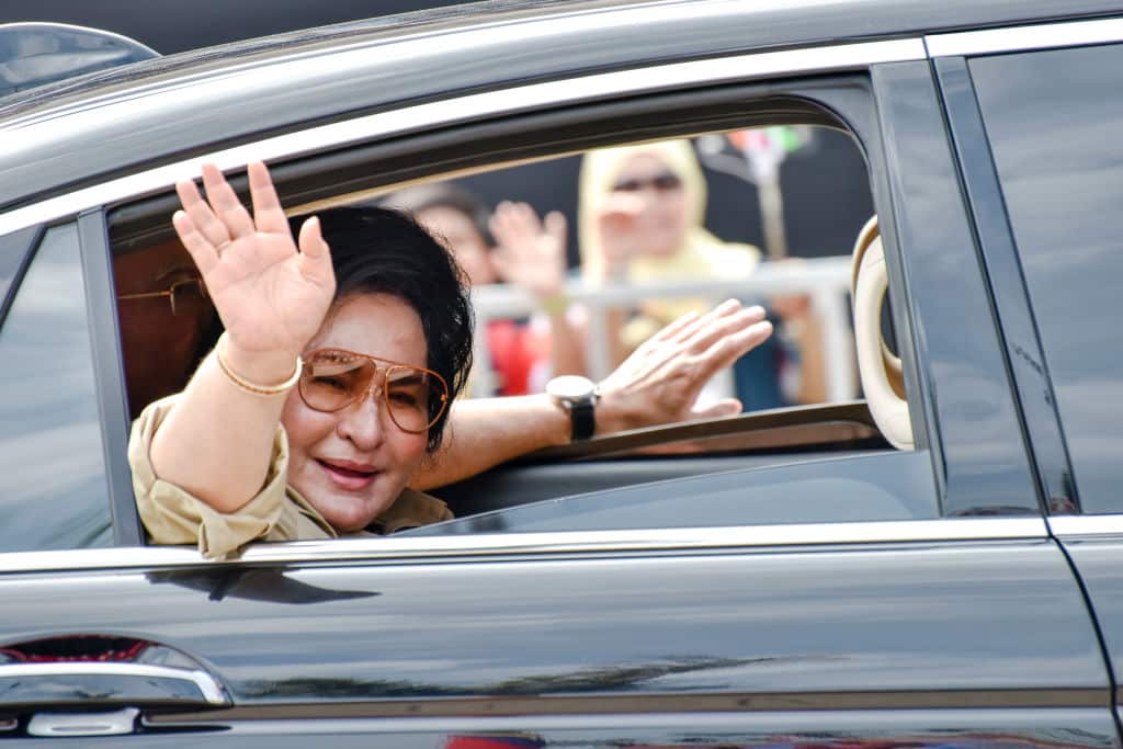 Rosmah Mansor the wife of Malaysian Prime Minister Najib Razak pictured during the 60th National Day celebrations at Independence Square in Kuala Lumpur (2017).