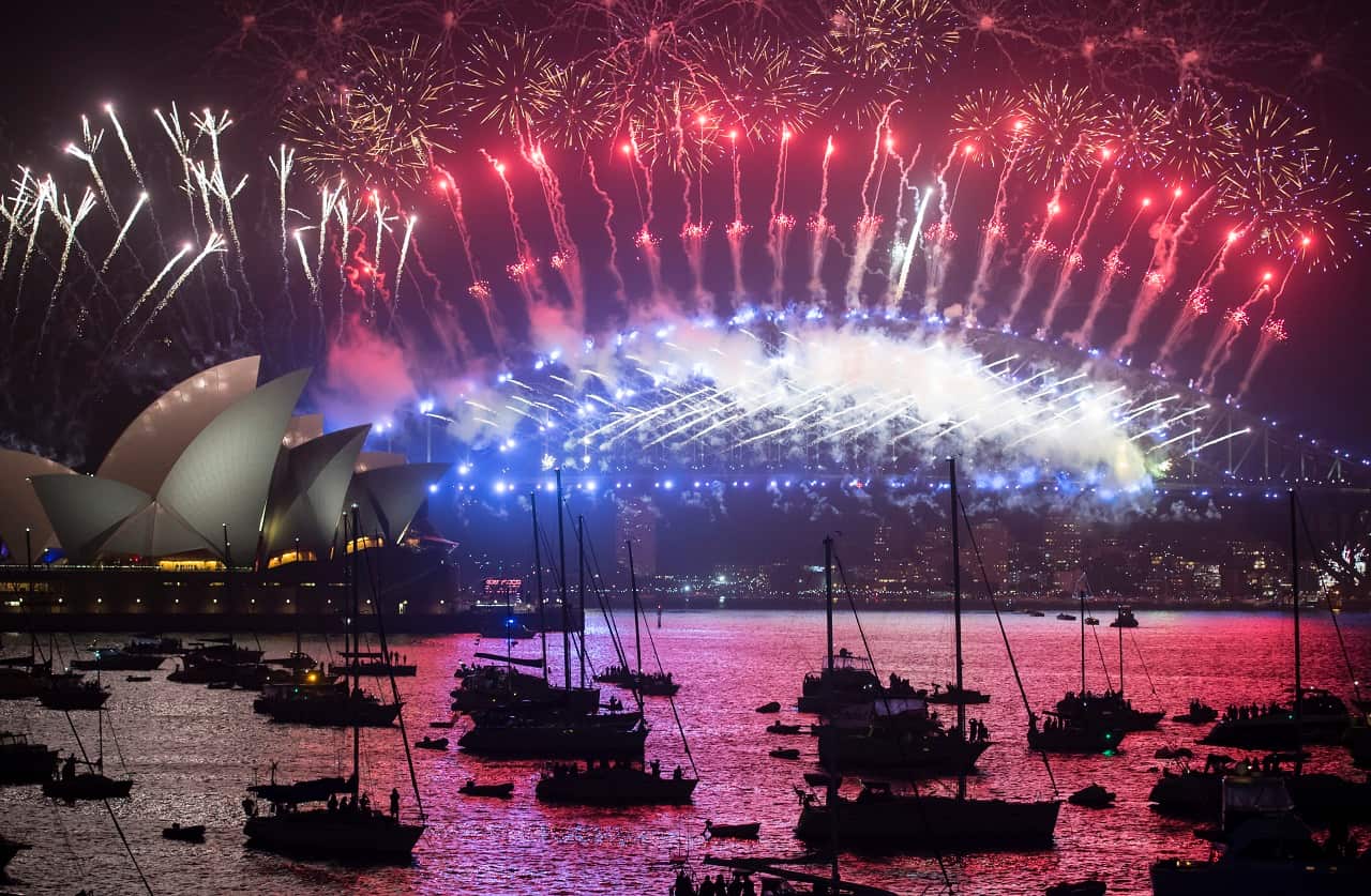 Last year's Sydney fireworks. 