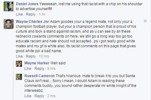 Online backlash to David Jones' announcement of former Sydney Swans player Adam Goodes as a brand ambassador. (Facebook)