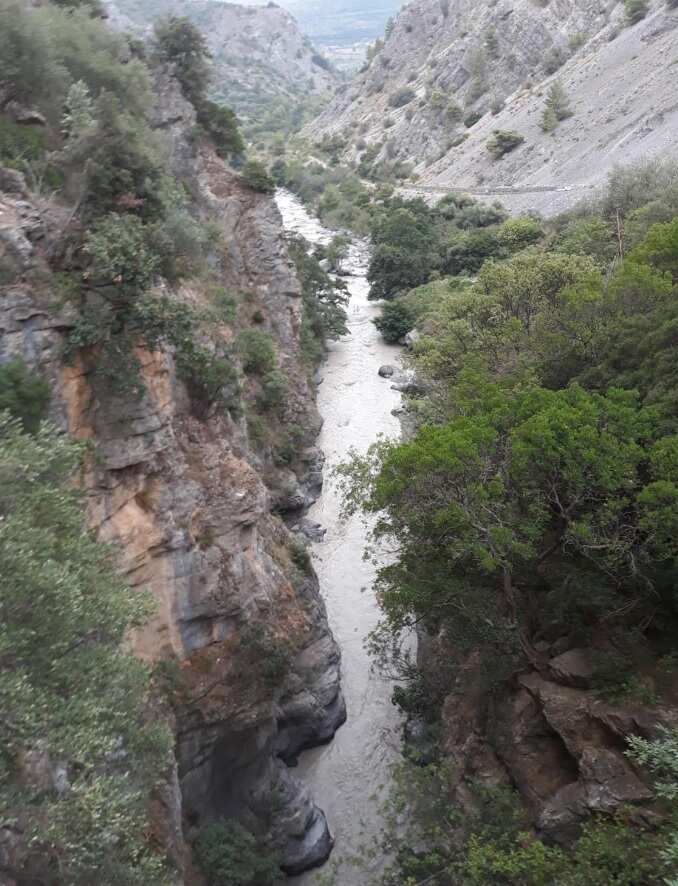 A view of the Gorge of Raganello where the flood of a torrent caused several victims, in Civita, southern Italy,