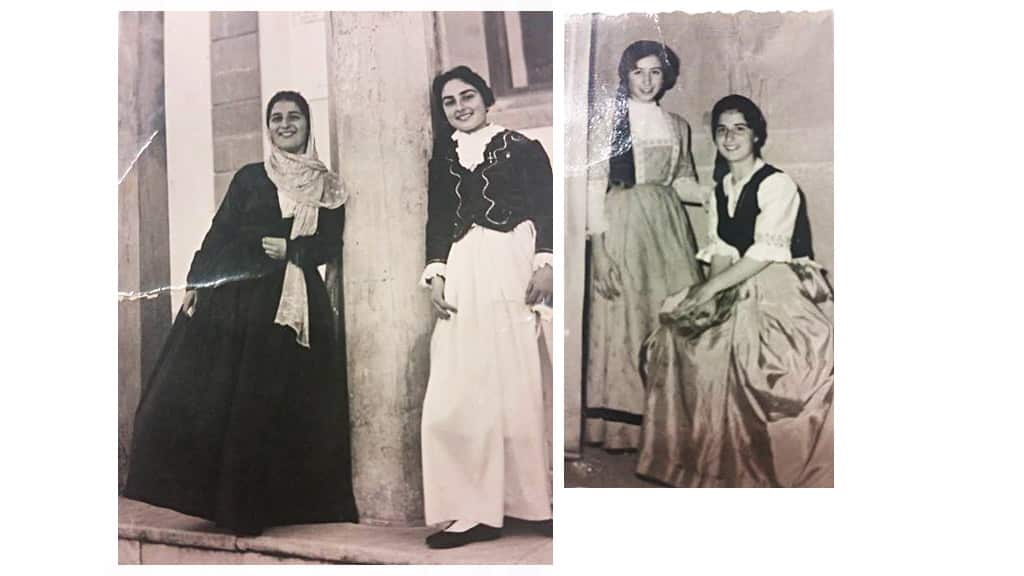 A young Paroula Thurban in traditional Greek dance costume.
