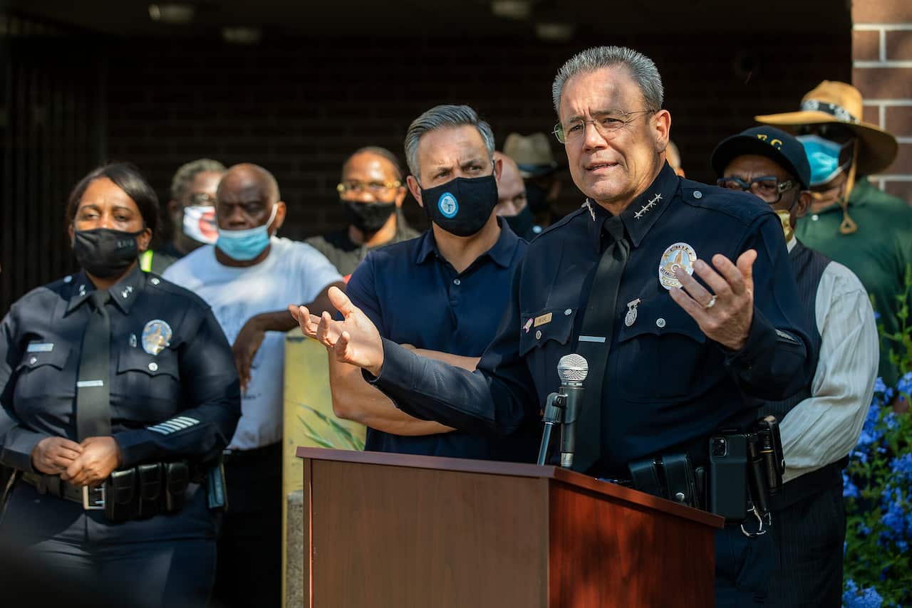Chief Michel Moore of the Los Angeles Police Department.