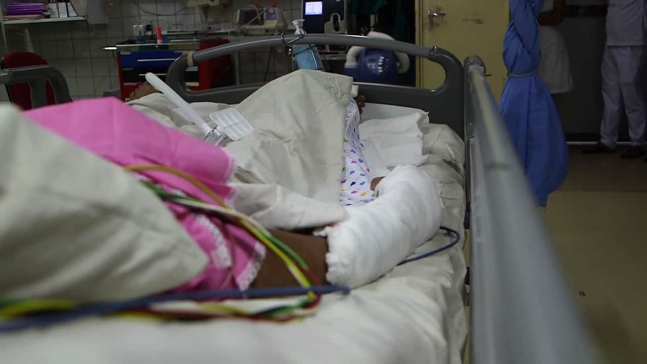 Thr 28-year-old Melbourne resident is currently bedridden in Sri Lanka's national hospital, surrounded by scores of blast victims.