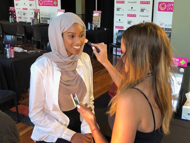 Hanan Ibrahim in make up