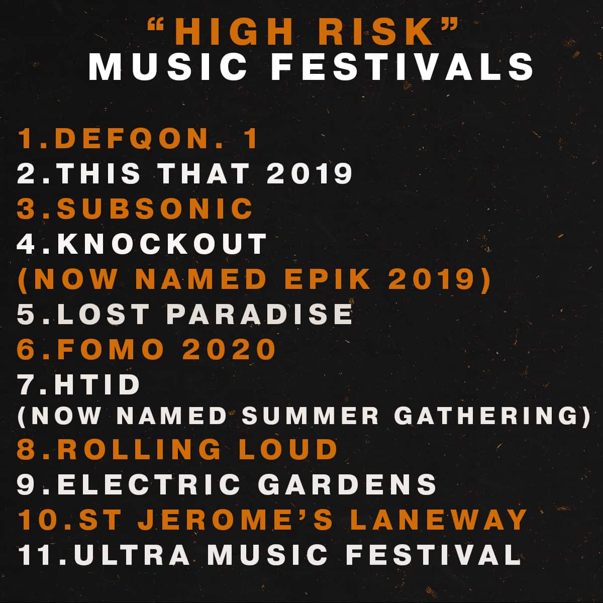Music festivals
