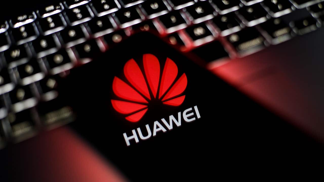 A mobile device with a Huawei logo is seen in this photo illustration on January 11, 2018.  