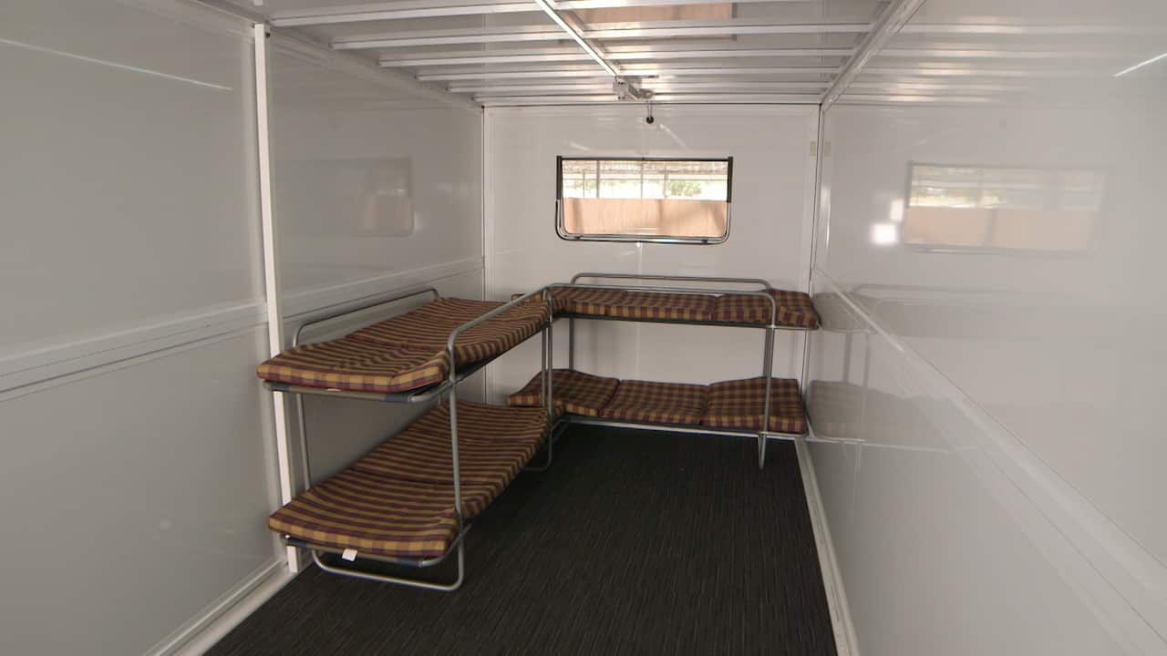 The interior of Humanihut shelters.