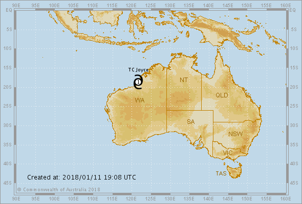Tropical cyclone Joyce, Western Australia. 