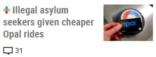 Headline on Daily Telegraph story