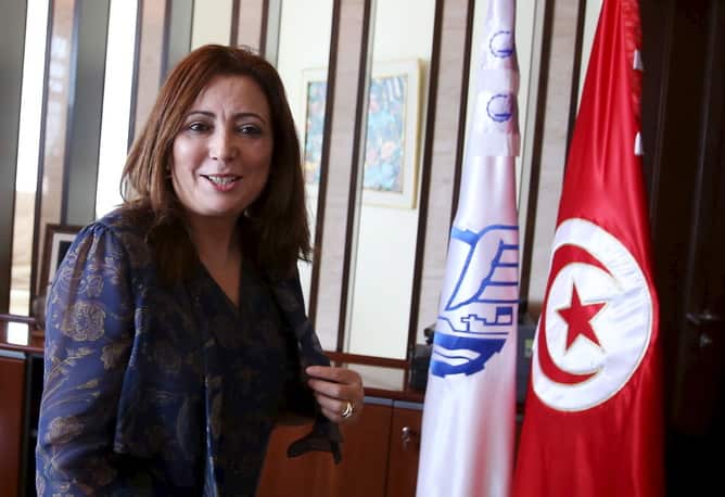 Wided Bouchamaoui, president of Tunisia's Employers' Organisation and a member of Tunisia's National Dialogue Quartet. 