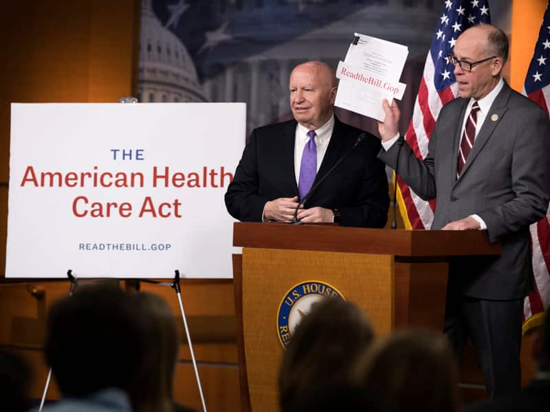 Republican spokesmen at an American Health Care Act press conference