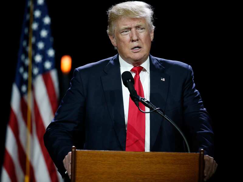 Republican presidential candidate Donald Trump