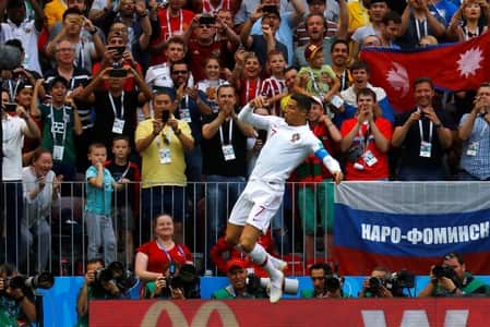 Ronaldo heads Portugal 1-0 ahead against Morocco at halftime