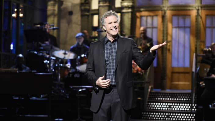 Will Ferrell during an opening monologue.