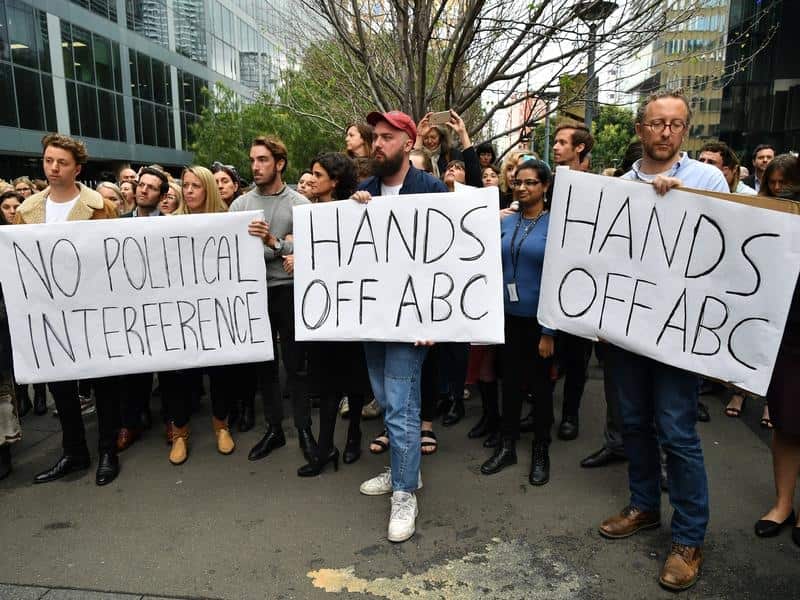 Staff at the ABC have called on chairman Justin Milne to stand aside. 