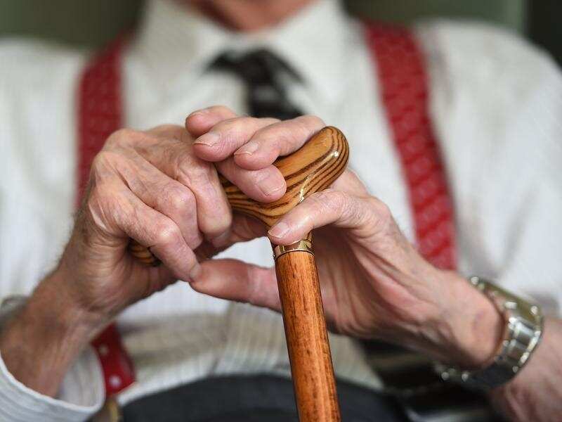 An elderly man.