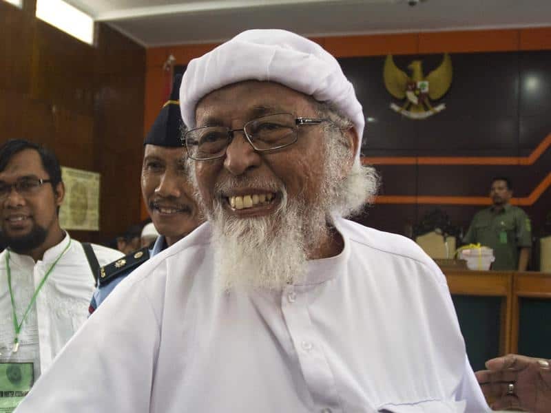 A file image of radical cleric Abu Bakar Bashir