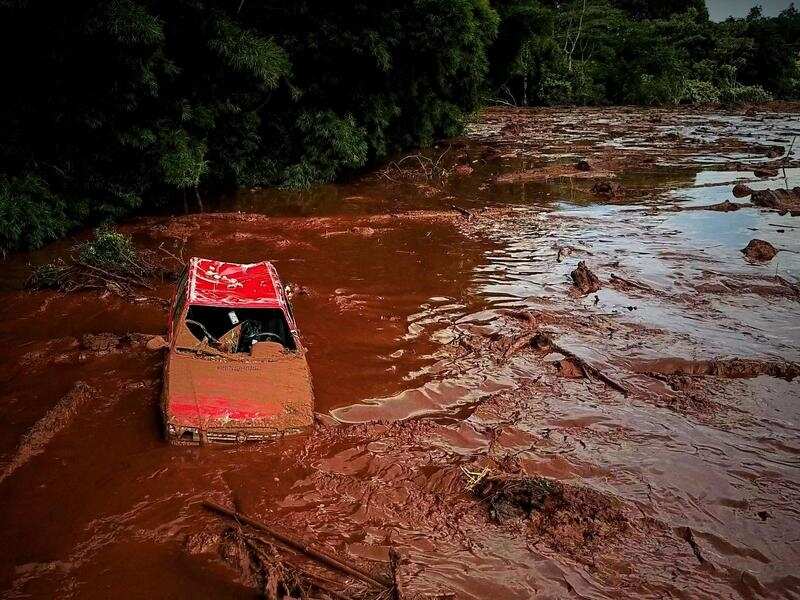 sludge from the burst van