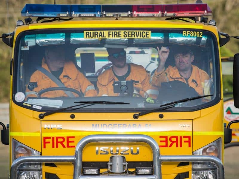 A crew of regional firefighters in Qld