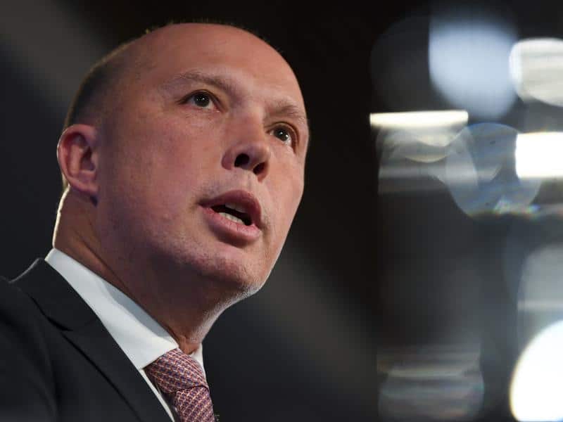Home Affairs Minister Peter Dutton.