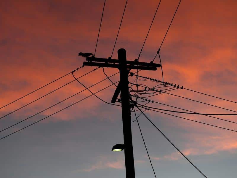 An electricity pole