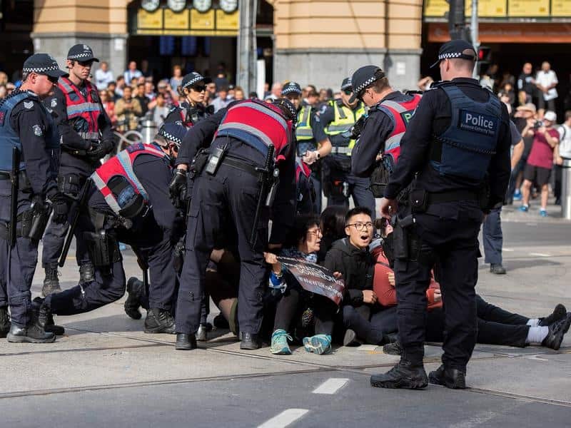 Animal rights protesters who blocked a major Melbourne intersection will appear in court in June. 
