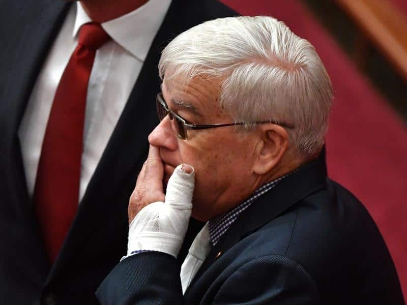 The alleged clash between Brian Burston (pictured) and One Nation's James Ashby led to the One Nation staffer being booted from parliament.