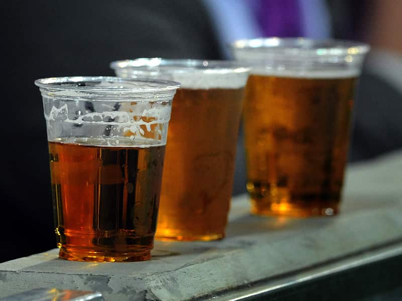 File photo of cups of beer