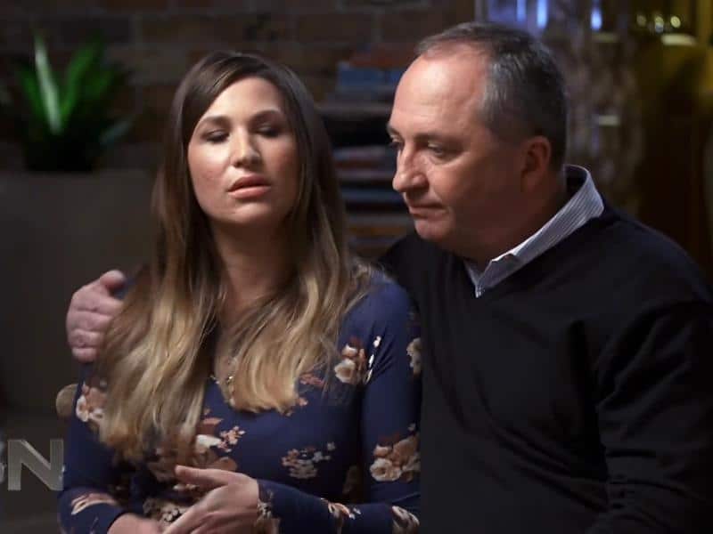 Barnaby Joyce and Vikki Campion during the Channel 7 interview