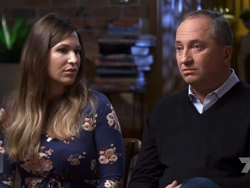 Barnaby Joyce and partner Vikki Campion (file image)