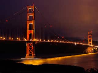 The world famous Golden Gate Bridge in San Francisco. 