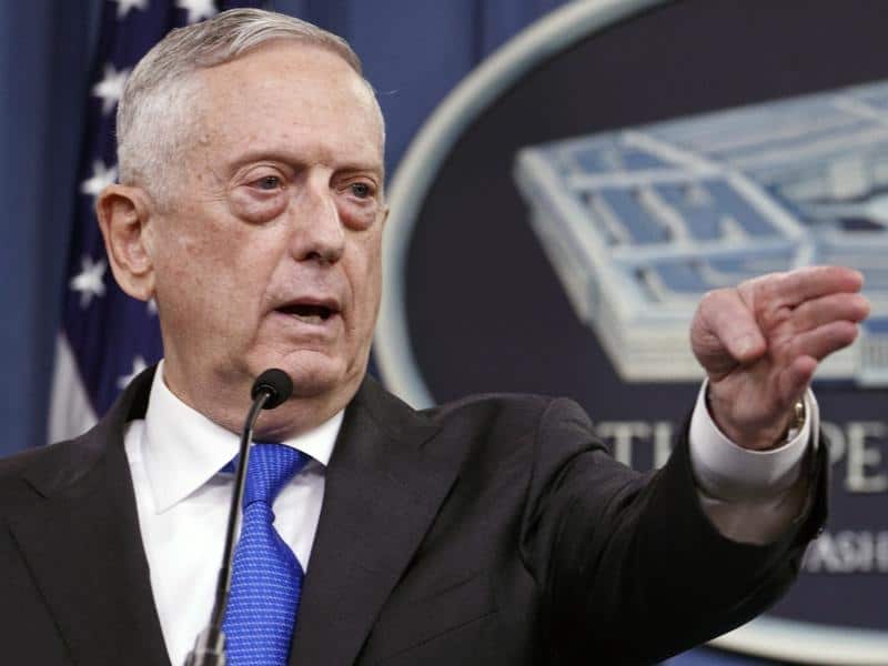US Defense Secretary Jim Mattis.