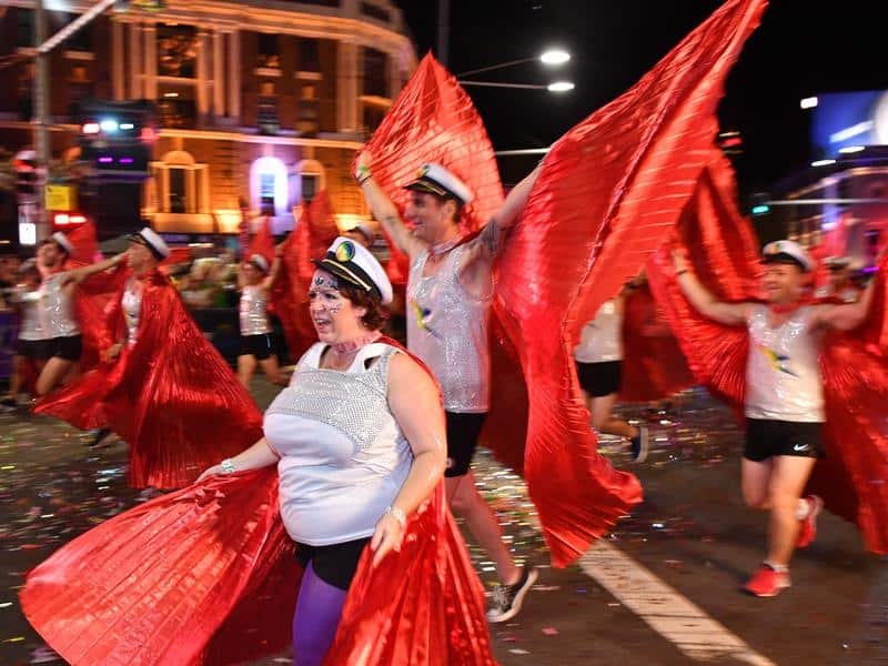 Part of the 40th annual Gay and Lesbian Mardi Gras parade