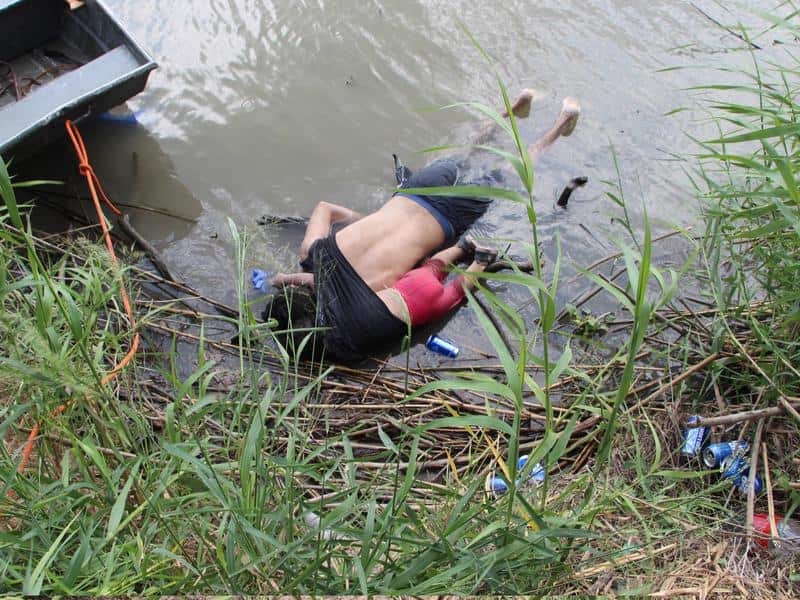 The lifeless bodies of the father and daughter