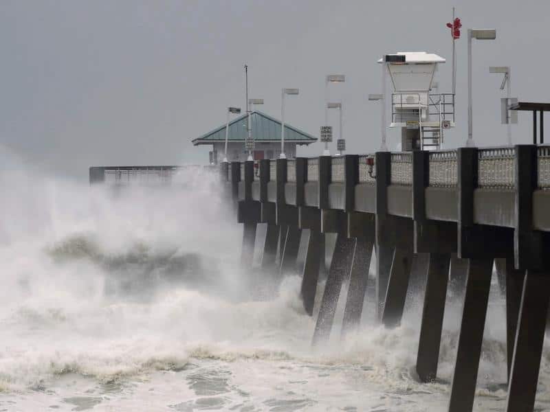 Heavy swell from Hurricane Michael