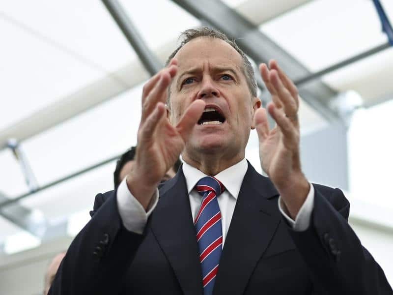 Opposition Leader Bill ShortenOpposition Leader Bill Shorten campaigning in Melbourne on Monday.