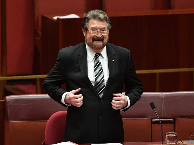 Senator Derryn Hinch in the Senate chamber