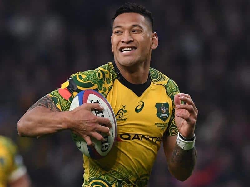 Israel Folau on the field.