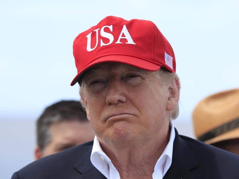 A file image of US President Donald Trump