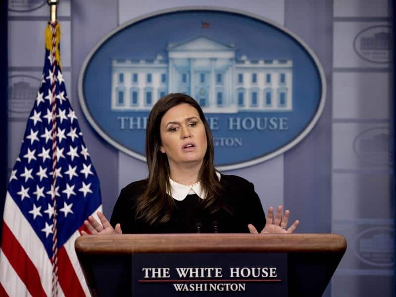 Former White House press secretary Sarah Huckabee Sanders now works for Fox. 