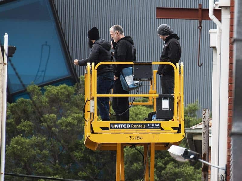 US artist Spencer Tunick is seen in Melbourne